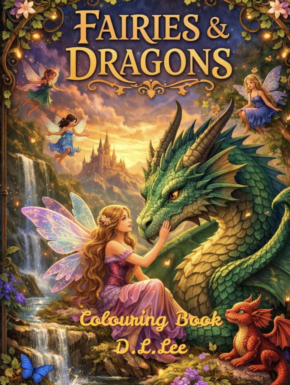 Fairy’s and dragons: Colouring book