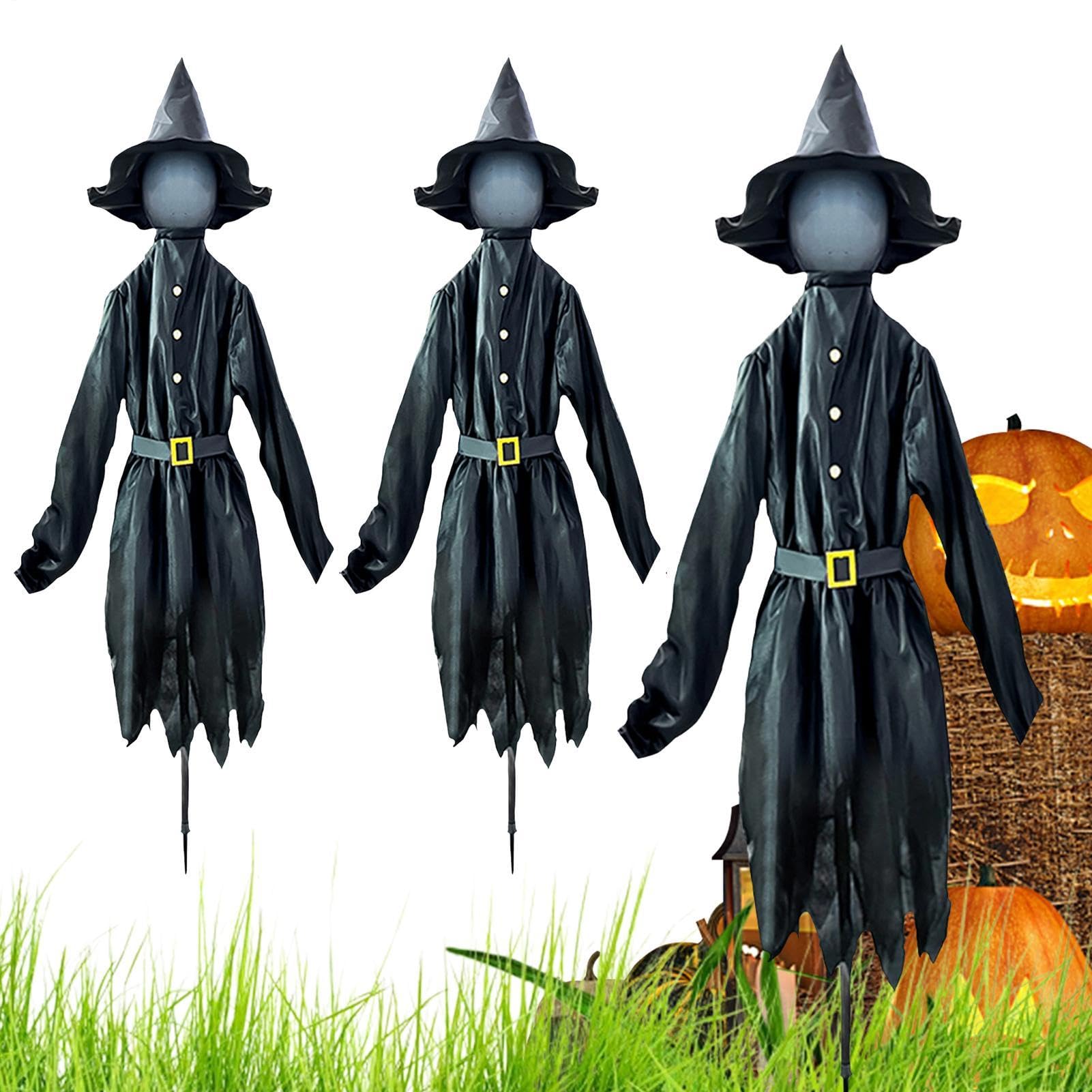 Dekoracje Czarownicy Halloweenowa wodoodporna dekoracja ogrodowa aktywowana | Straszna Figurka Imprezowa LED 150 cm Wewnętrzna Do Ogrodu Na Podwórko Patio Trawnik Przed Drzwi Wejściowe Na P