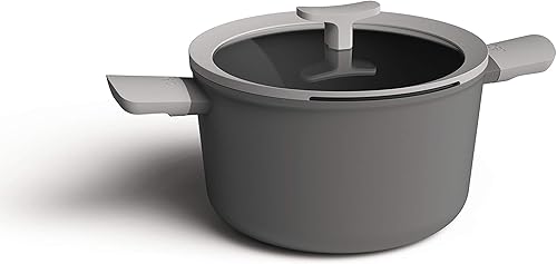 Miniatura 6 de BergHOFF Leo - Juego de utensilios de cocina de cerámica antiadherente con tapa de vidrio, aluminio fundido, no tóxico, revestimiento antiadherente