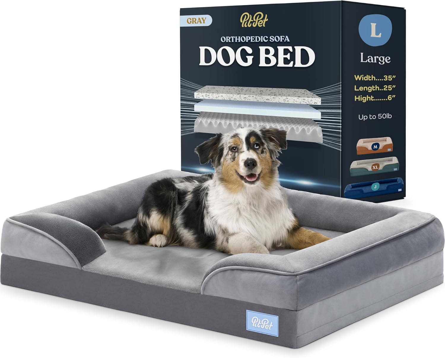 Orthopedic Sofa Dog Bed Ultra Comfortable Dog Bed for Large Dogs