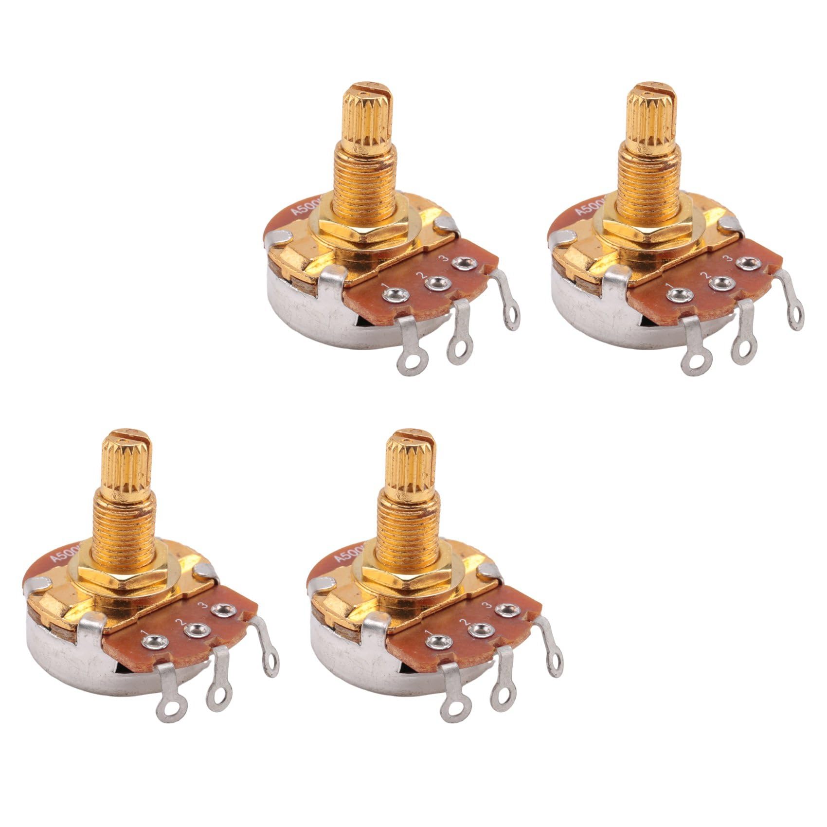 Eje PotencióMetros de Control de Tamaño MéTrico Completo A500K PotencióMetros de Cono CóNico Pot para Guitarra Eléctrica Bajo (Juego de 40)
