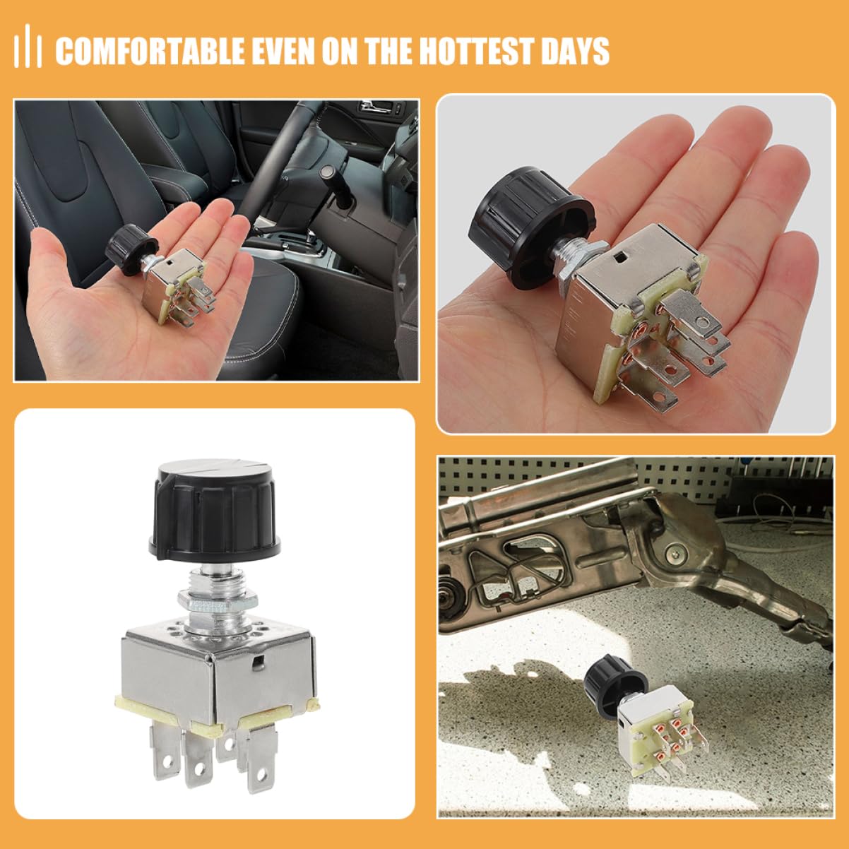 2pcs Air Conditioning Blower Speeds for Cars Metal Construction Easy Installation Compatible Vehicle Models