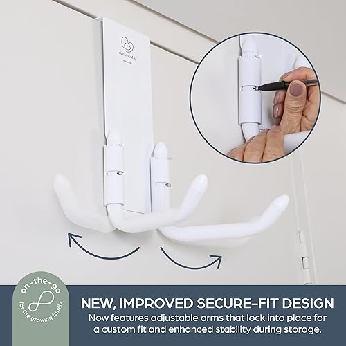 Miniatura 3 de Dreambaby StrollAway - Percha para cochecito de bebé, organizador de gancho de metal resistente con capacidad de carga de 50 libras