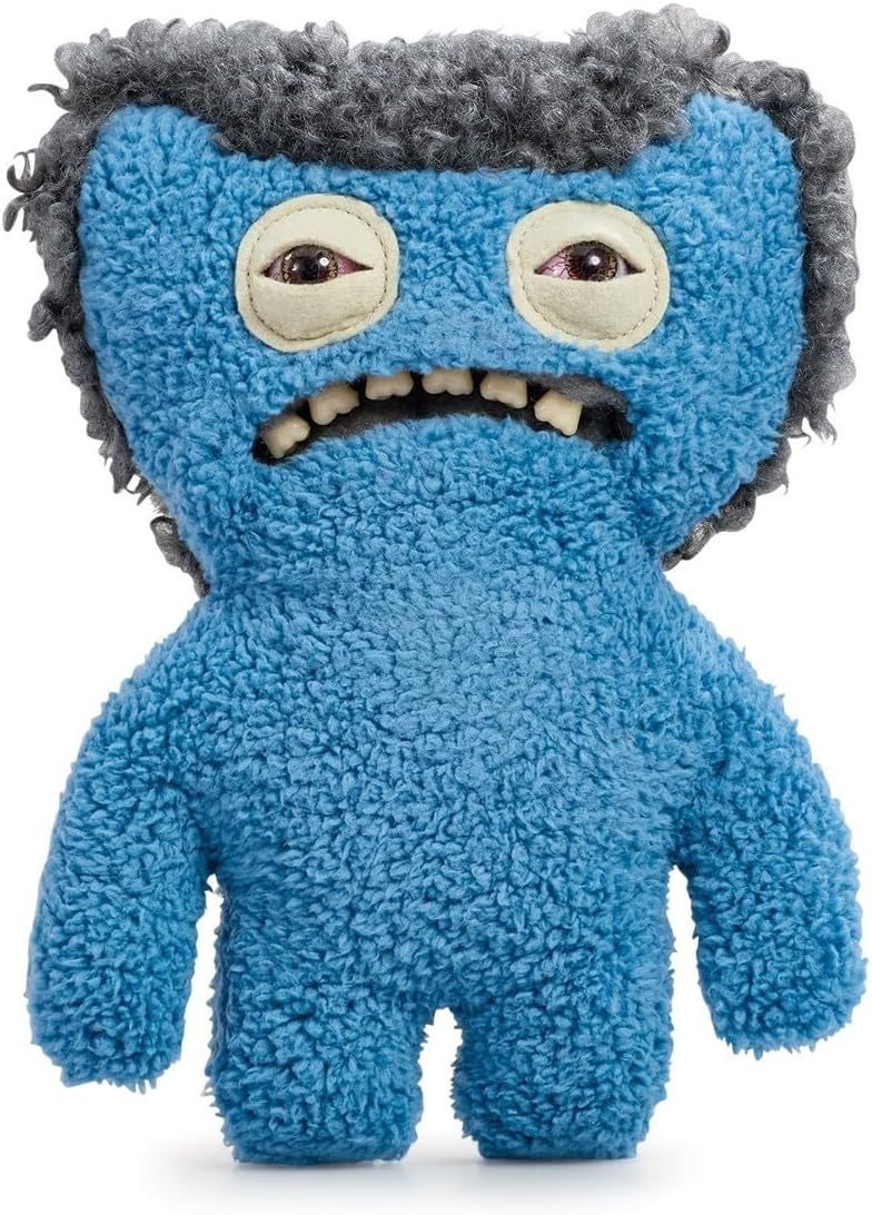 Fuggler Hairy Fuggs 9-inch Series 1 (Gnawling Terror - Wig- Teal) by ZURU, Funny Ugly Monster Plush Toy