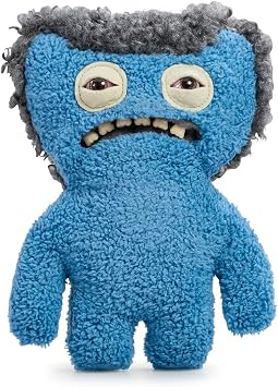 Fuggler Hairy Fuggs 9-inch Series 1 Gnawling Terror - Wig- Teal by ZURU, Funny Ugly Monster Plush Toy
