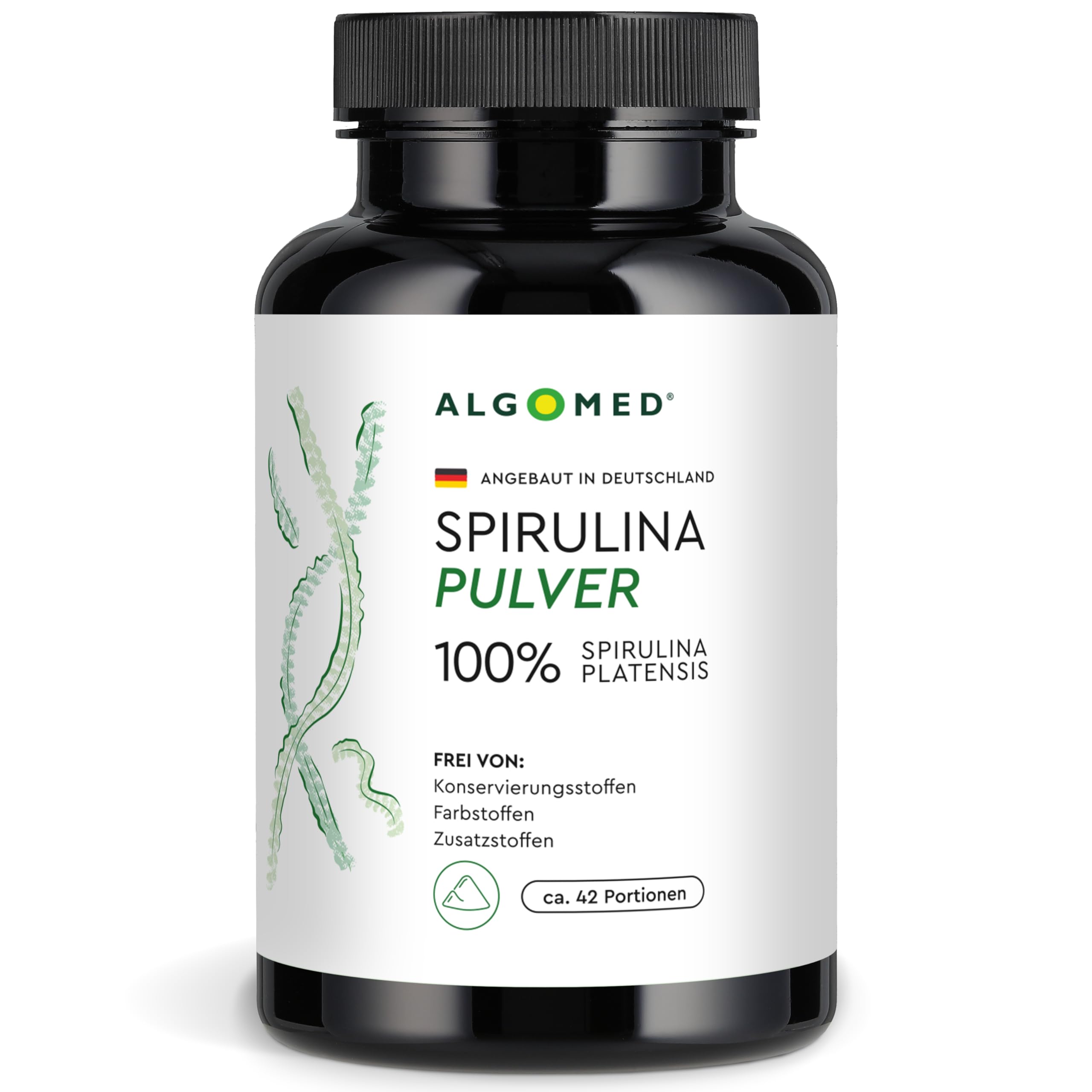 Spirulina Pulver | Direkt von der Algenfarm |100% Spirulina Platensis | 125 Gramm, ohne Konservierungsstoffe und Farbstoffe
