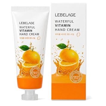 LEBELAGE Waterful Vitamin Hand Cream 3.38oz | Lightweight Moisturizing Hand Lotion with Vitamin-Infused Formula | Fast Absorbing Non-Greasy Texture for Daily Hand Care | Korean Skincare