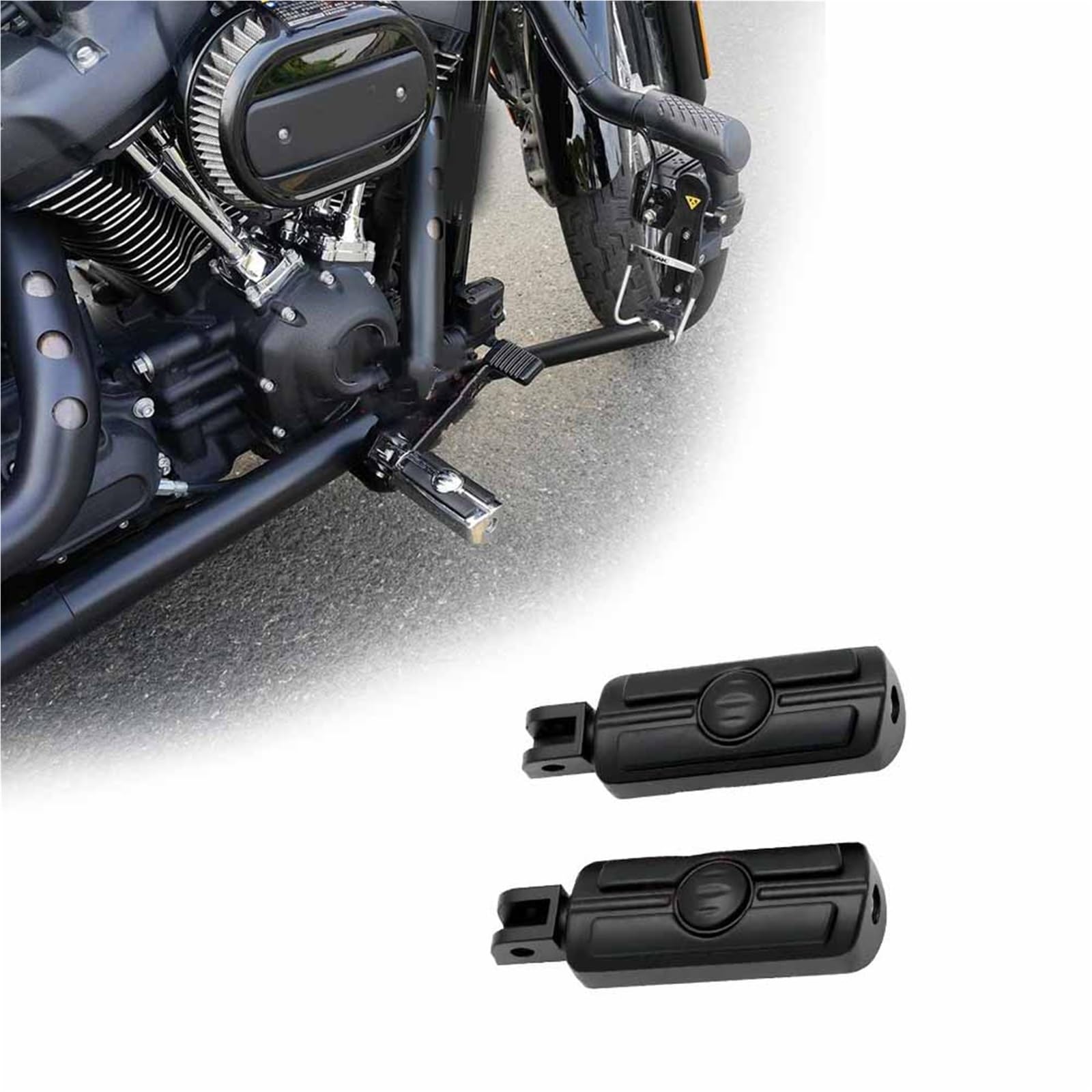 Accesorios para clavijas Accesorios De Motocicleta Para Suzuki Para Boulevard M109R 2006-2009 2010 2011 2012 2013 2014 2015 Estriberas Delanteras Para Conductor Reposapiés Pedales Piezas(Nero)