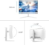 Philips Gaming Monitor 32M2C5501 31.5 pollici, Curvo, 2560x1440, WQHD, 180Hz, Fast VA Panel, 0.5ms MPRT, , (HDMI2x 2.0 DP 1x 1.4) Adaptive Sync, HDR10, FreeSync, Bianco - 5