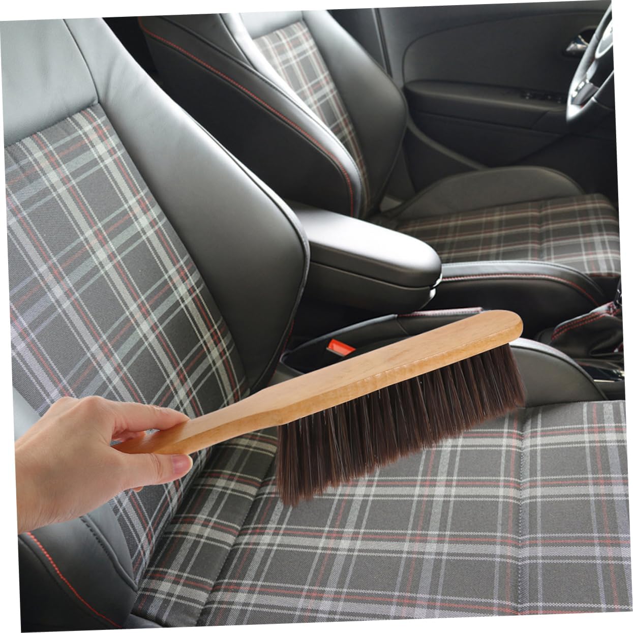 Cabilock 4pcs Hand Broom Brush Long Handle Dust Brush for Bed Sofa Car Furniture Hair Removal Tool