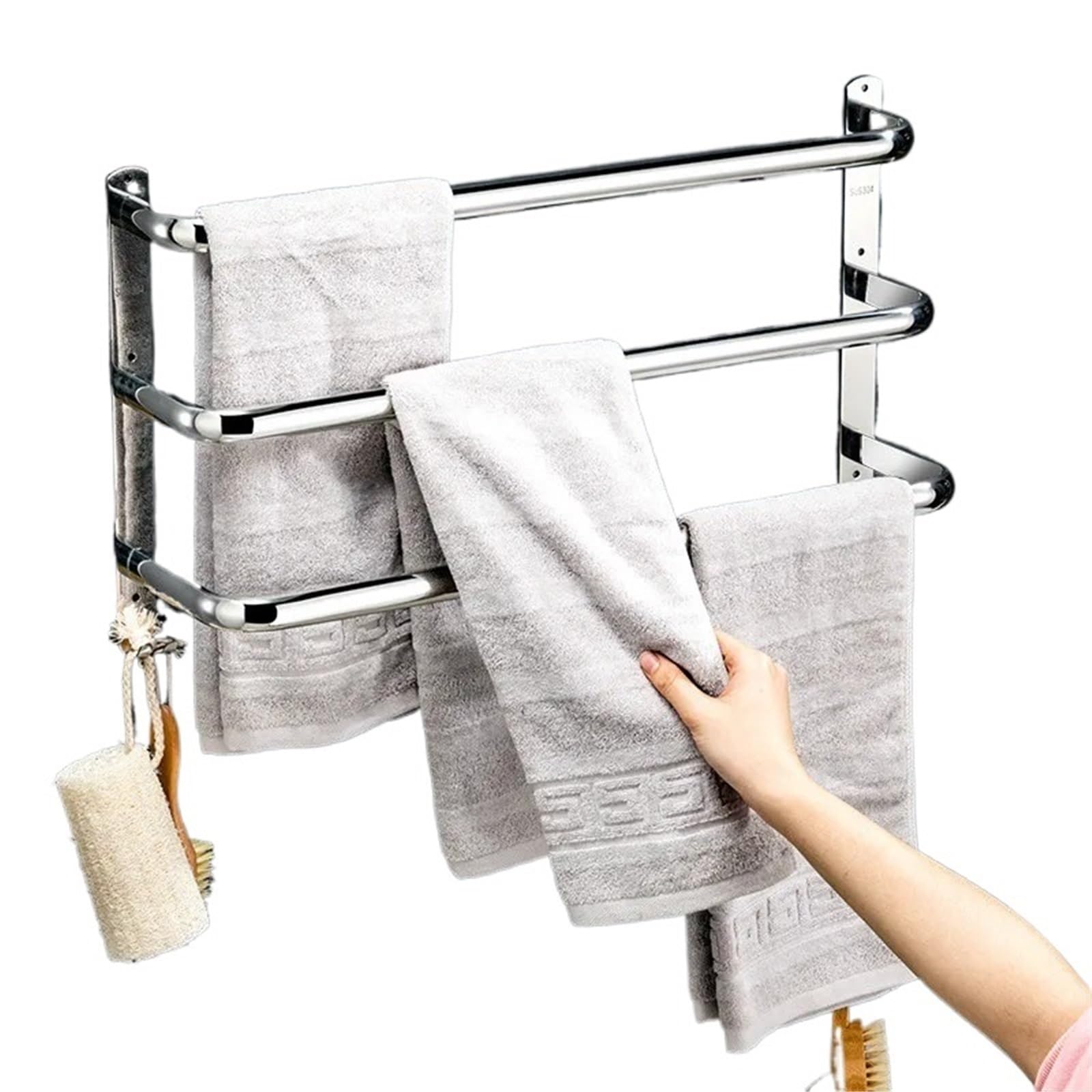 Barre porte-serviettes de 50 cm pour optimiser la salle de bain