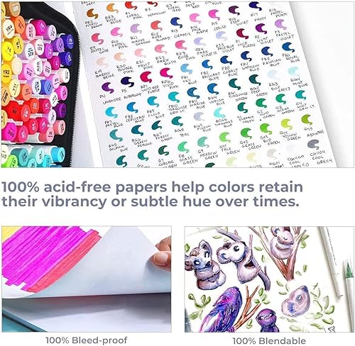 Miniatura 2 de Ohuhu Ohuhu - Cuaderno de bocetos artísticos de 7.6 x 10 pulgadas, tamaño de papel grande + bloc de medios mixtos, cuaderno de bocetos de arte mixto