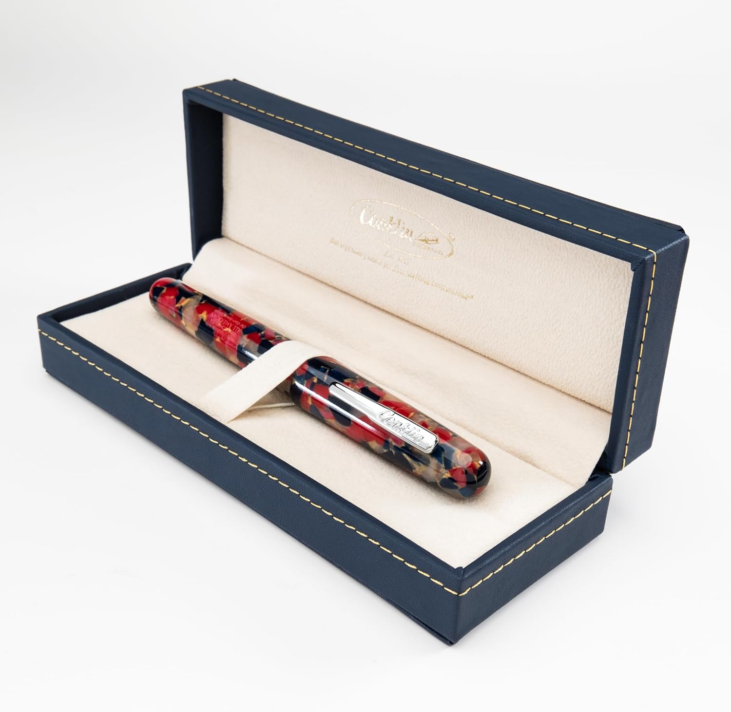 Conklin All American Fountain Pen Old Glory Special Edition – Stub Nib with Free 15ml Conklin Black Ink Bottle – Calligraphy and Lettering Luxury Writing Pen Gift