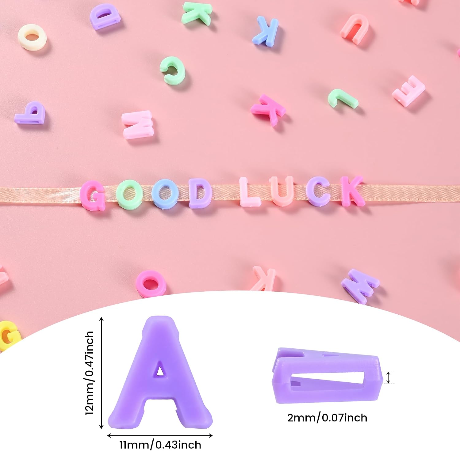 900Pcs Mixed Large Letter Beads–Acrylic, Perfect for Chunky Jewelry Making