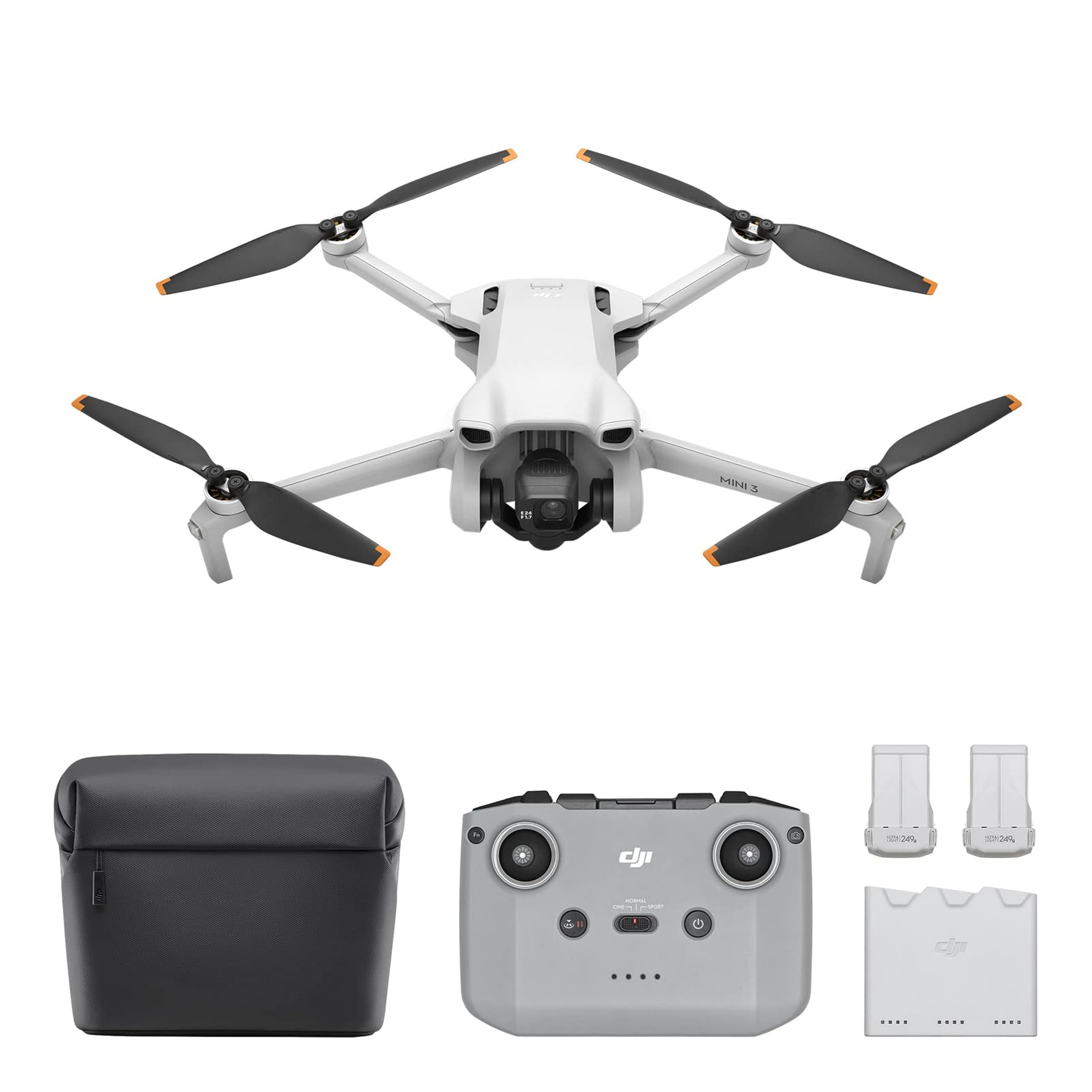 DJI Pack Mini 3 Vuela Más – Dron Mini con cámara y mando a distancia, ligero y plegable con vídeo 4K HDR, 38 min de tiempo de vuelo, Grabación vertical y funciones inteligentes
