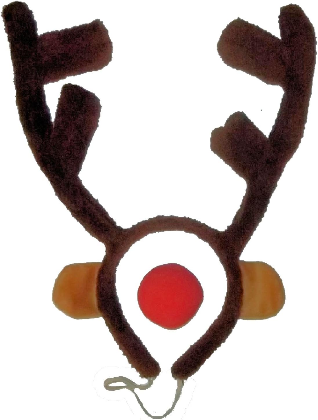 Red-Nosed Reindeer Antlers, Nose, Ears Costume Accessory Set