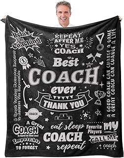 NANISKA Coach Gift for Men, Coach Gifts, Gifts for Coach Blanket 60"X50", Best Coach Ever Gifts, Coach Appreciation Gift, Soccer/Football/Baseball/Basketball/Hockey Coach Gifts for Men