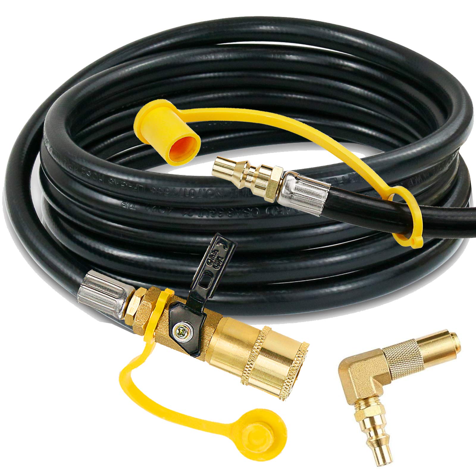 Buy UniflasyQuickConnect RV Propane 12 Ft Hose with 90 Degree Elbow