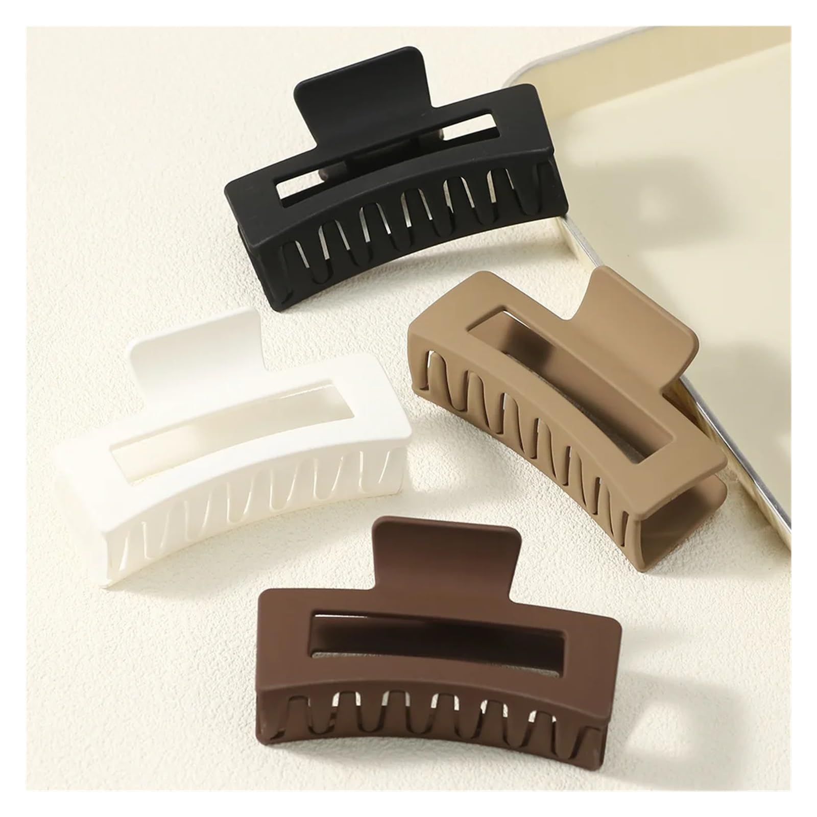 8 fermagli for capelli opachi grandi da 4 pollici, pinze for a tenuta forte for spessi, sottili e ricci(MIX C 8Pcs)