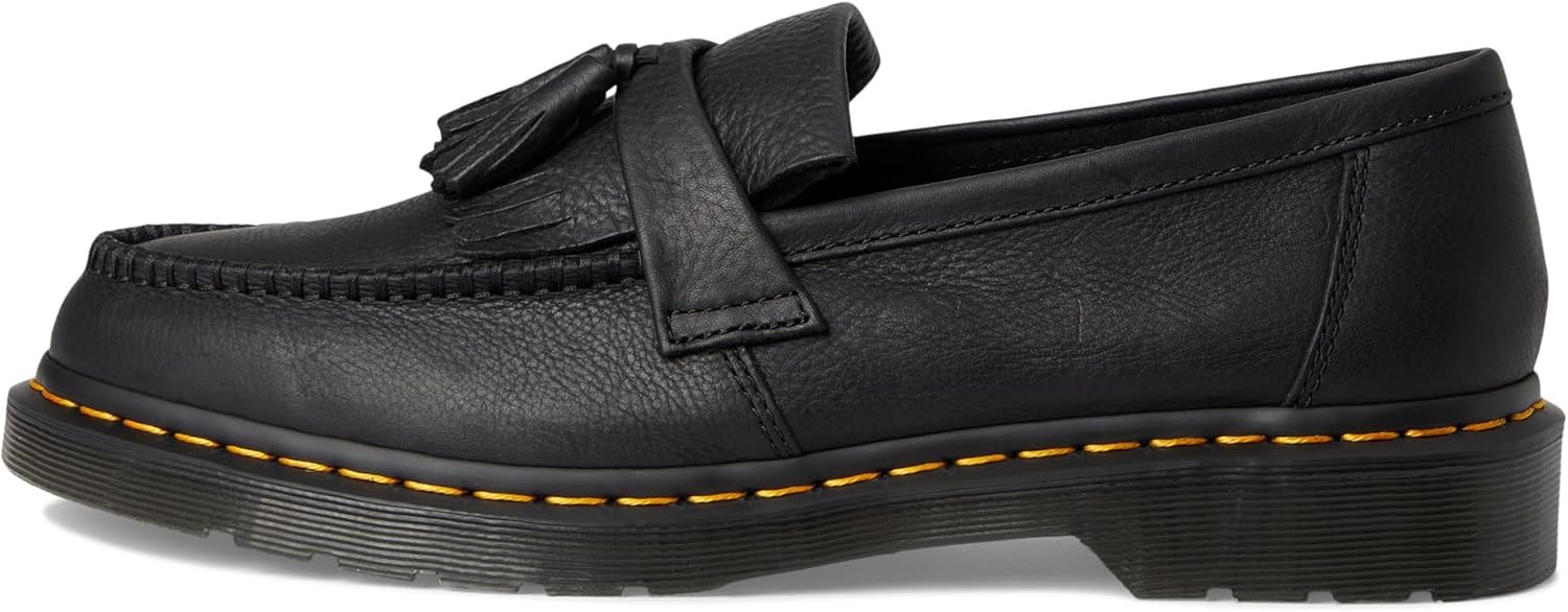 Dr. Martens Unisex-Adult Adrian Yellow Stitch Leather Loafers - Image 5