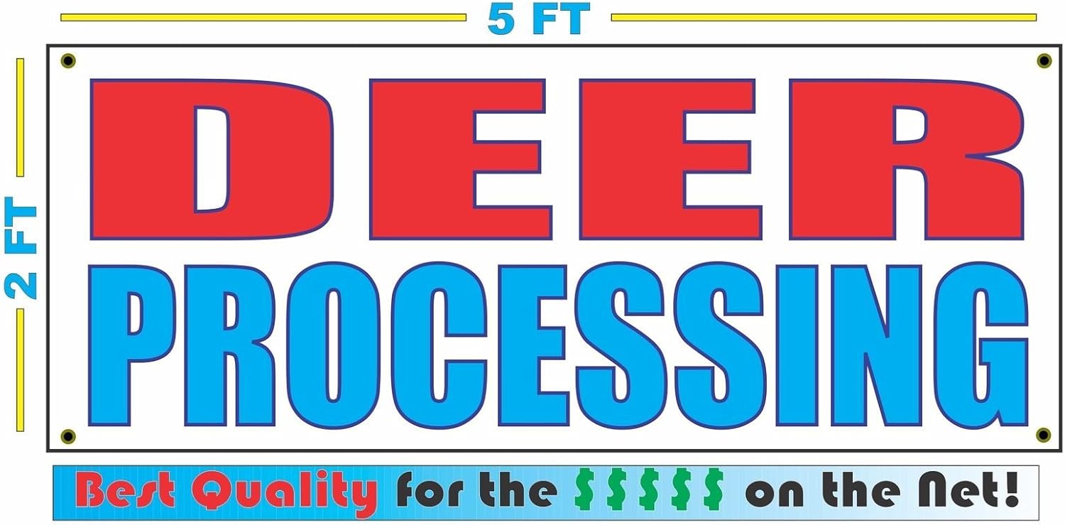 Deer Processing 2x5 Banner Sign