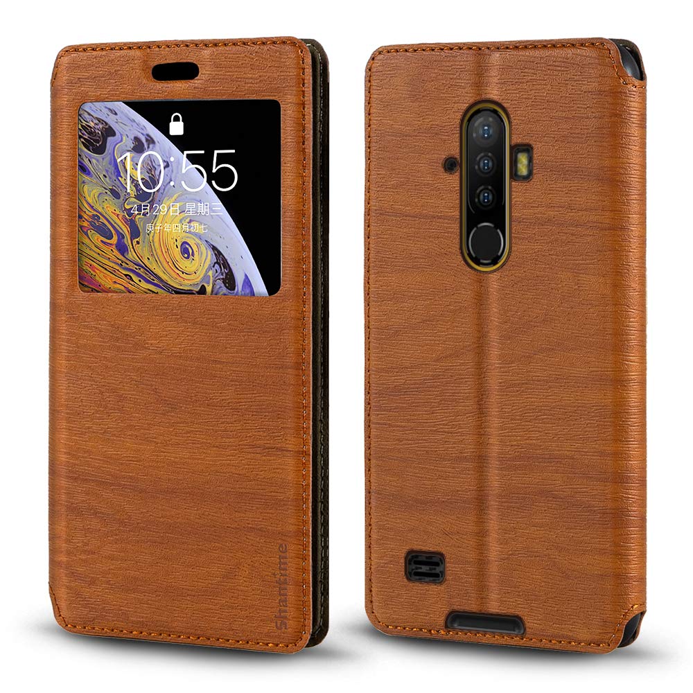 Custodia Flip in Pelle PU con Finestra Visibile e Chiusura Magnetica Invisibile Compatibile con Ulefone Armor 7, Protezione Totale (Viola