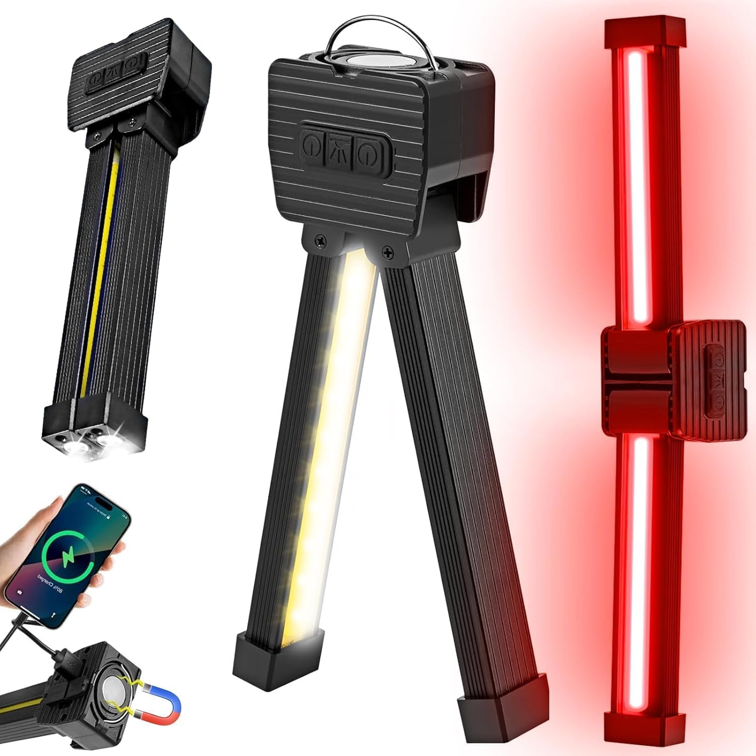 MAGA ShredLight Pro | Gym Posing Light with Power Bank | 7 Color Modes | Magnetic Mount |180° Rotatable with Hook | LED Handheld Flashlight with Adjustable Brightness, Rechargeable-image-49