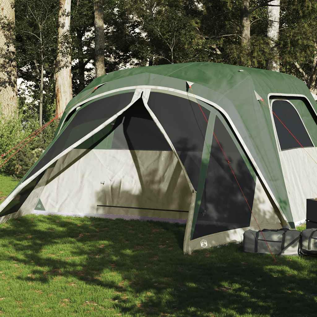 Tenda Familiare 6 Persone con Veranda, Verde