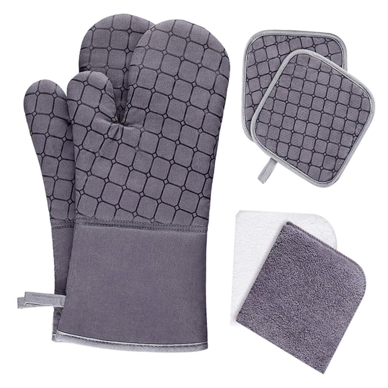 Ipetboom Four Résistant Chaleur de Cuisine Anti-brûlure Protection pour Cuisson Maniques pour Four à Micro-Ondes