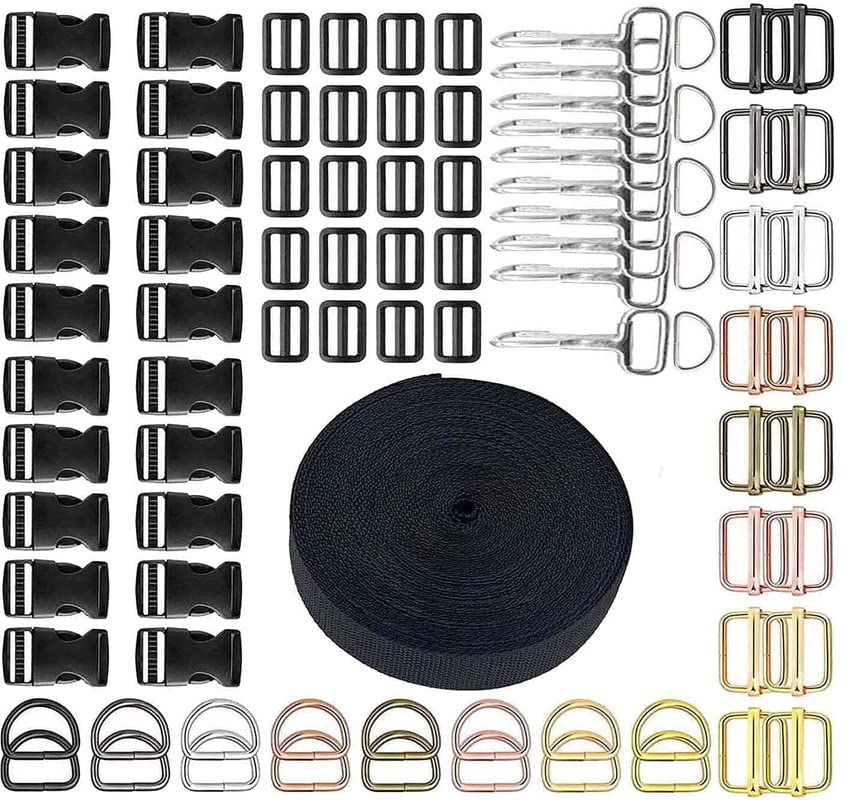 Image of DIY Crafts 15 Pcs D Rings, Chrome Silver, D Ring Only, Metal Larger Lobster Clasps Extension Chain Hooks, D Rings, Slide Buckle for Keychain Key Ring Clip Connector (15 Pcs D Rings, Chrome Silver)