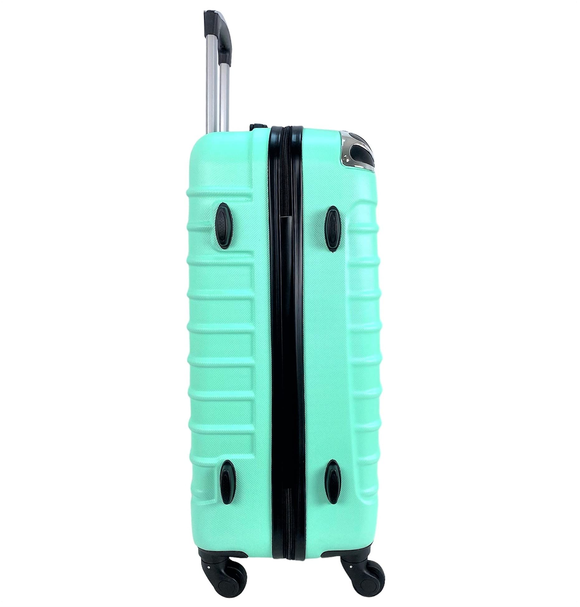 ded Maleta Grande Equipaje para Viajar en avión de Bodega 4 Ruedas giratorias 360º Color Verde Agua 75x45x28cm