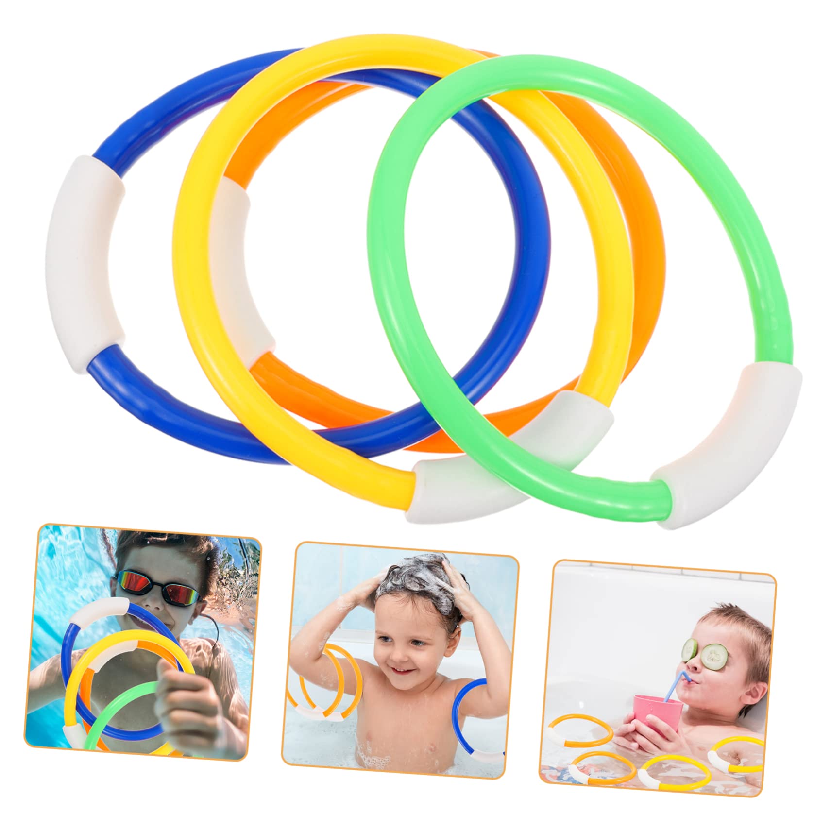 Sosoport 12pcs Diving Rings Underwater Pool for Swimming Fun Safe Dive for Summer Beach and Pool Games