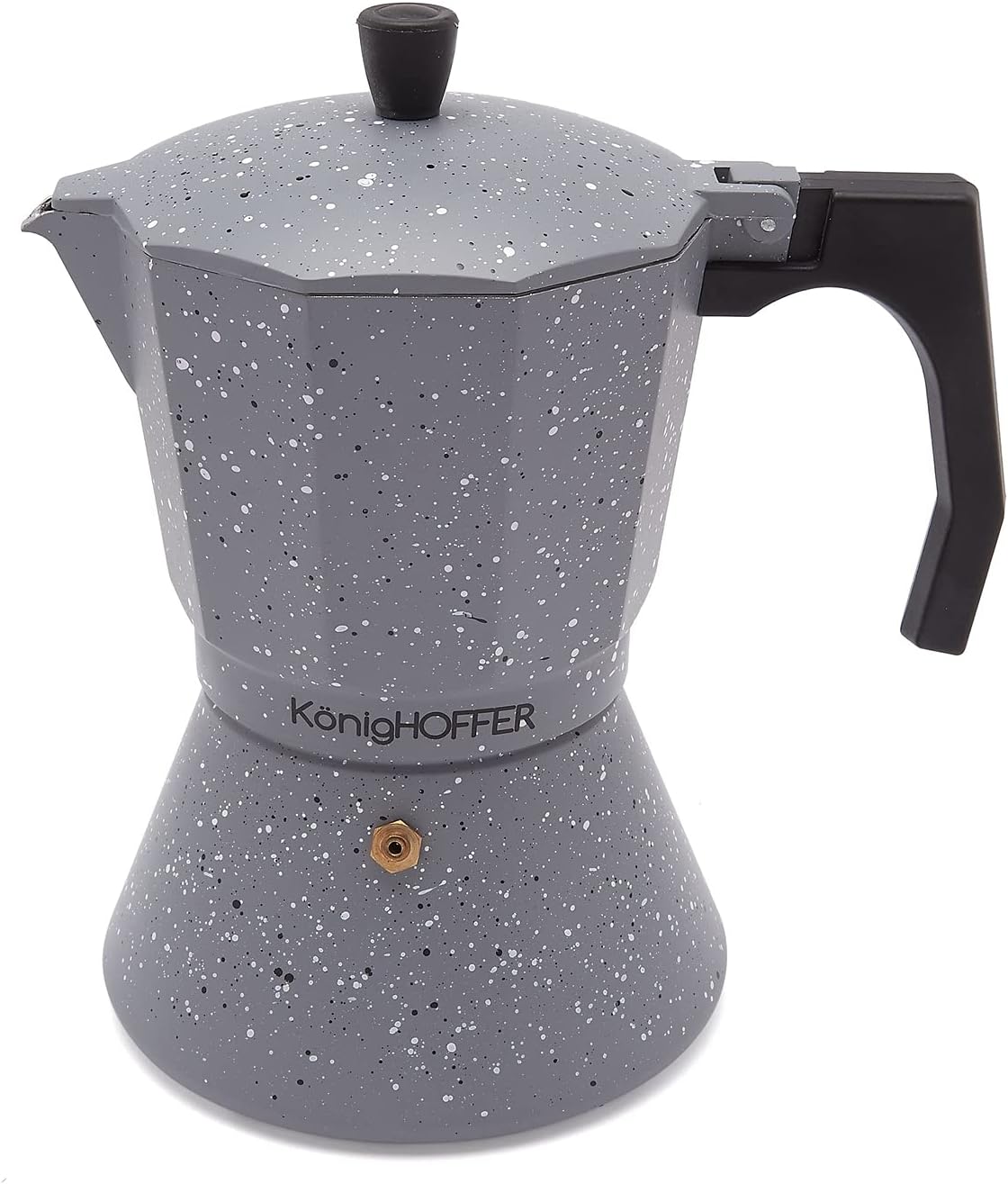KonigHOFFER Stovetop Expresso Maker Coffee Percolator Grey Stone Marble