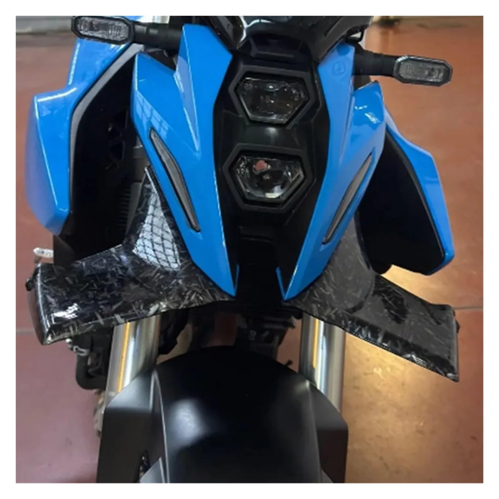 Spoilers et ailerons pour Moto pour Suzuki GSX8S GSX 8S GSX-8S 2023-2024 Aileron Avant Aérodynamique Sport Moto(Le Noir)