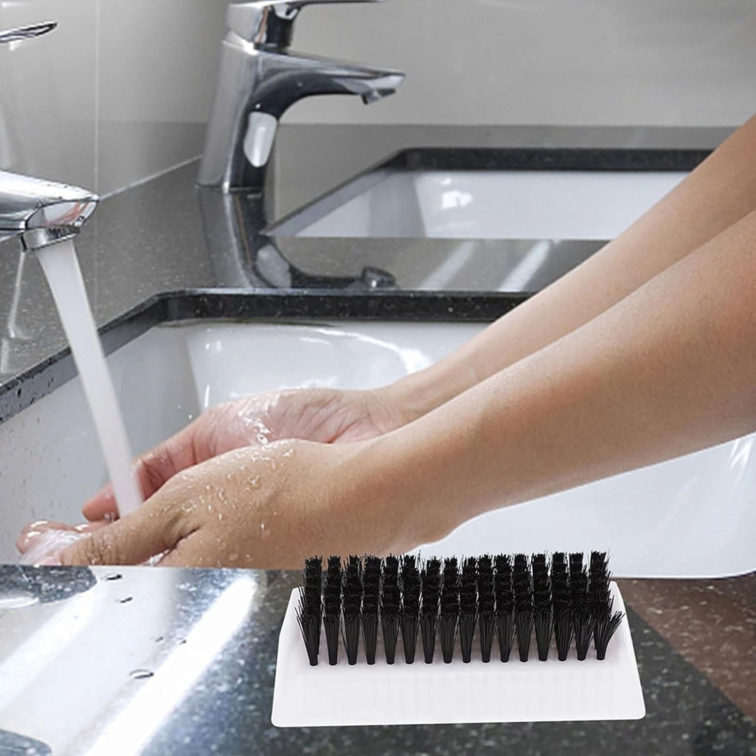 4pcs Double-sided Nail Brush for Fingernail Cleaning with Soft Bristles and Anti-slip Grip, Hand and Nail Scrub Brush Suitable for Men and Women, High Temperature Resistant Plastic