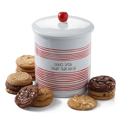 Mrs. Fields Tarro clásico para galletas, surtido con 14 galletas originales en 5 sabores clásicos