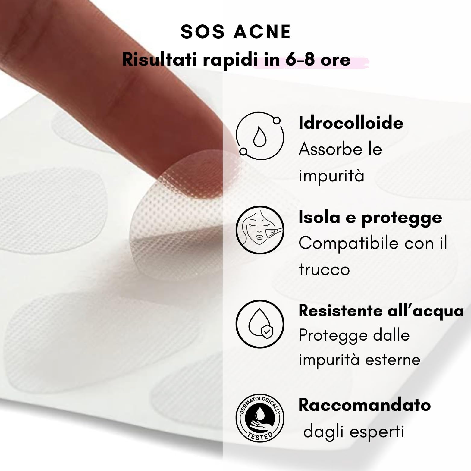 Patch Brufoli – patch Idrocolloide Pimple Patches, Cerotti Brufoli Viso, Anti Acne, 2 Taglie, Vegano, Cruelty Free, aiuta a migliorare la cicatrizzazione cerotti anti-acne - 36 Pezzi
