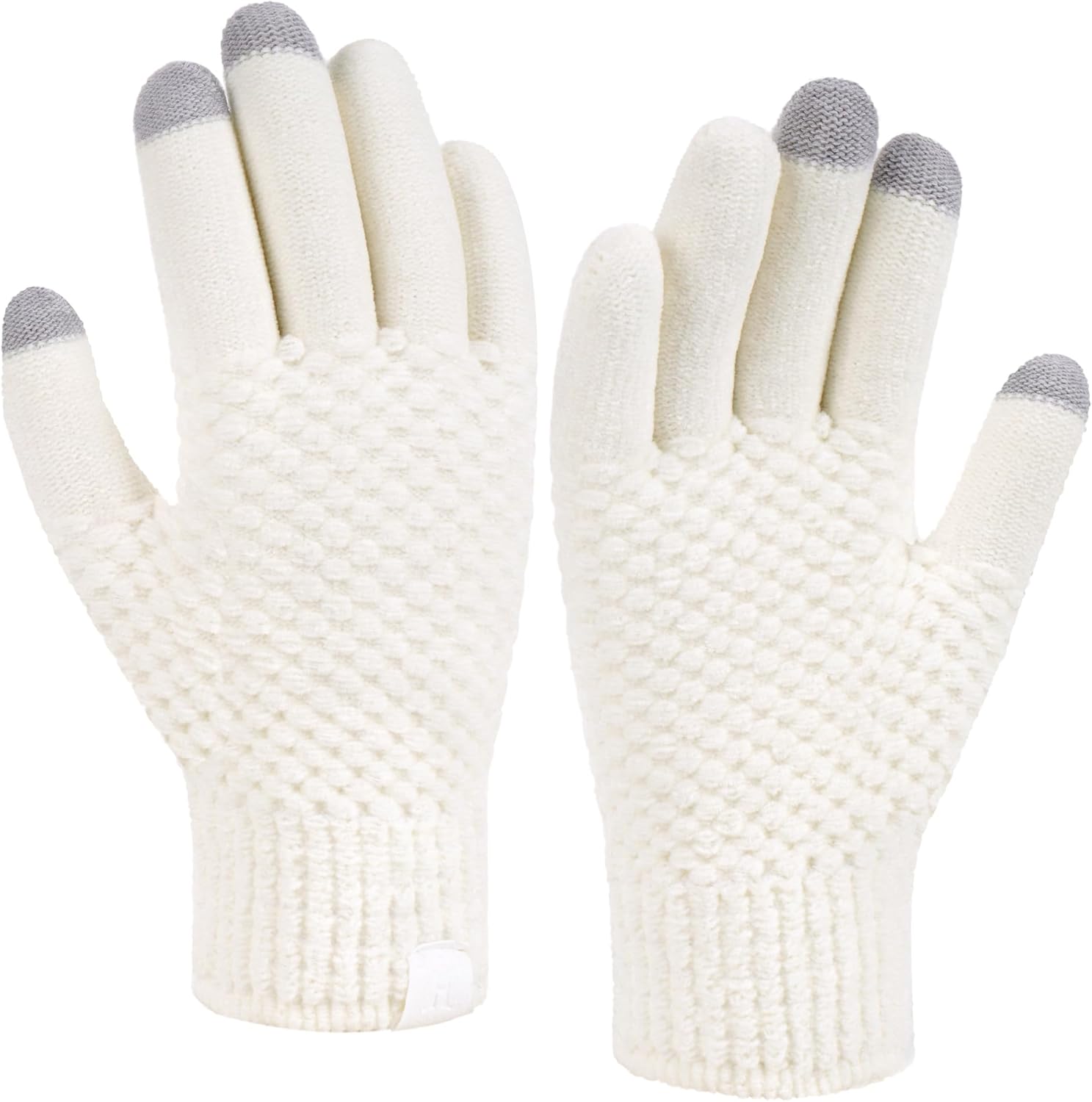FZ FANTASTIC ZONE Womens Winter Gloves with Touchscreen Warm Chenille Knit Thermal Gloves for Women Cold Weather Gifts