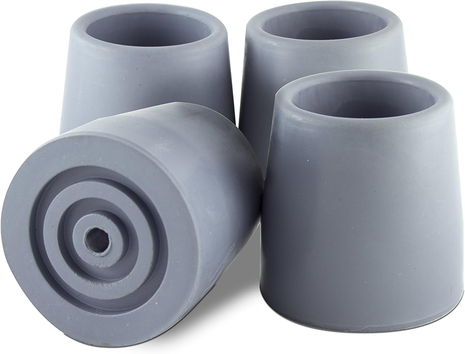 Essential Medical Supply Replacement Walker/Commode Tips, Gray, 1 1/8"