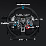 Logitech G G29 Driving Force Racing Wheel and Floor Pedals, EU plug, Real Force Feedback, Stainless Steel Paddle Shifters, Leather Steering Wheel Cover, Adjustable Floor Pedals, PS4/PS3/PC/Mac – Black - 6