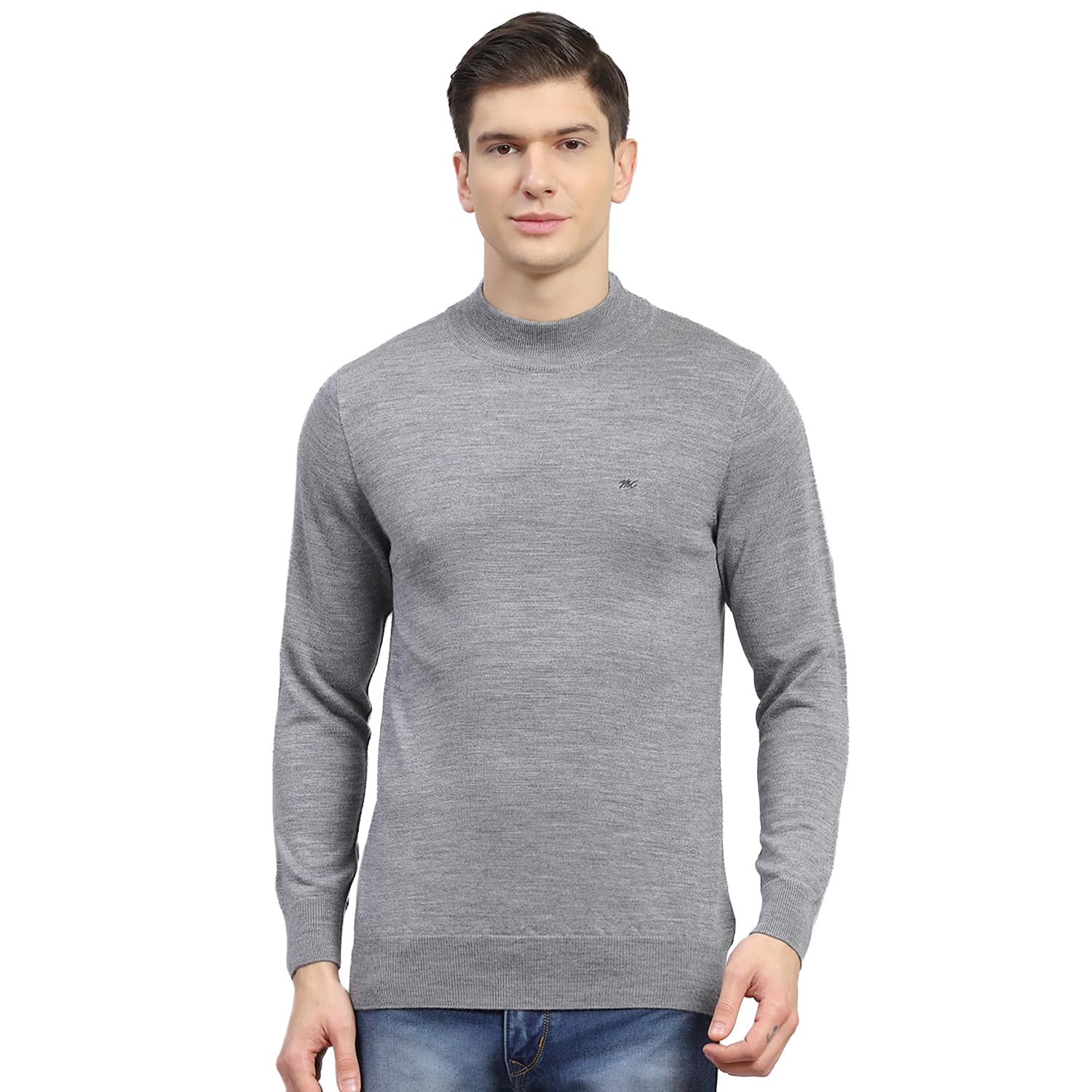 monte carlo Shell Solid T Neck Pullover | Warm Woolen Pullover for Men | Soft Comfortable Knitted Winter Wear Sweater for Men's-picture-17
