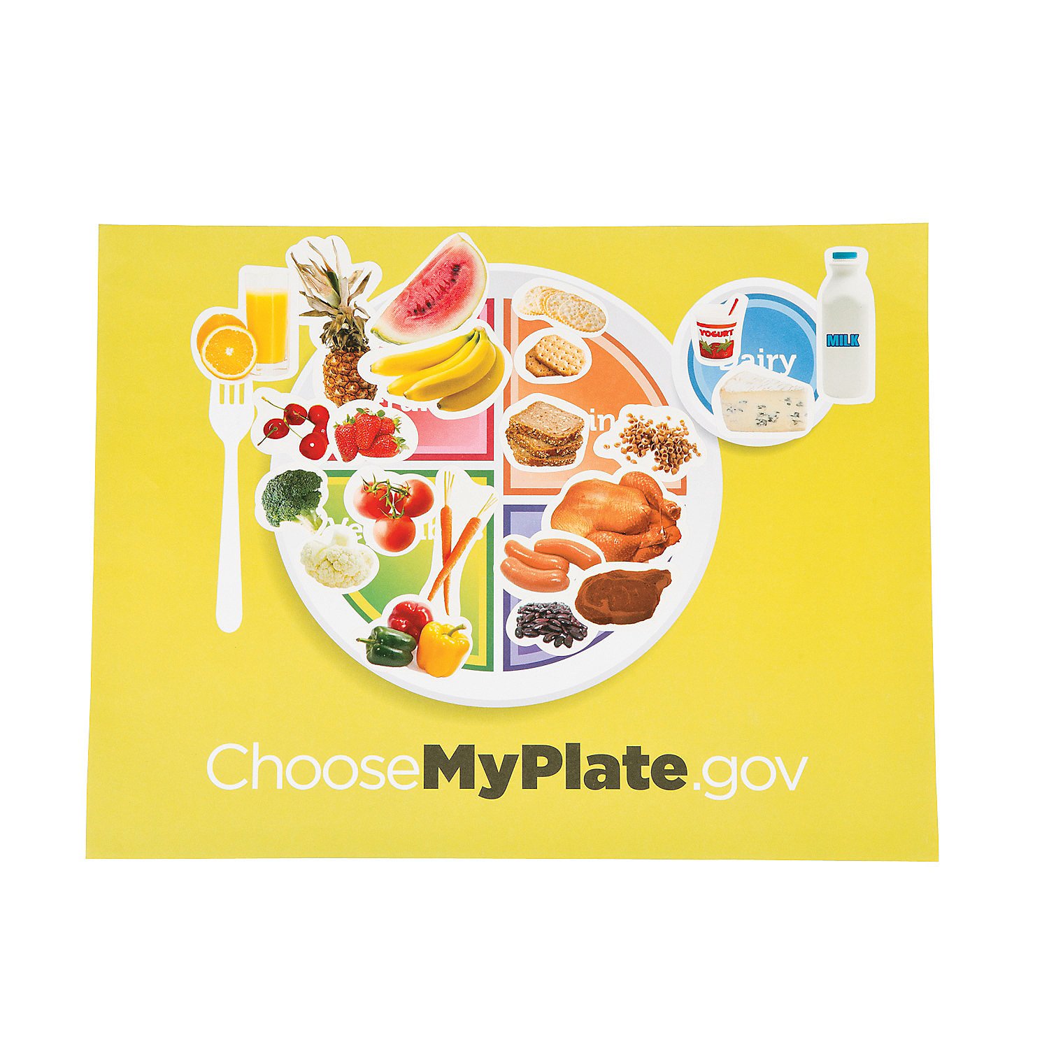 Choose MyPlate Sticker Scenes - 12 Backgrounds and 12 Sticker Sheets - Teacher Educational Supplies for Kids