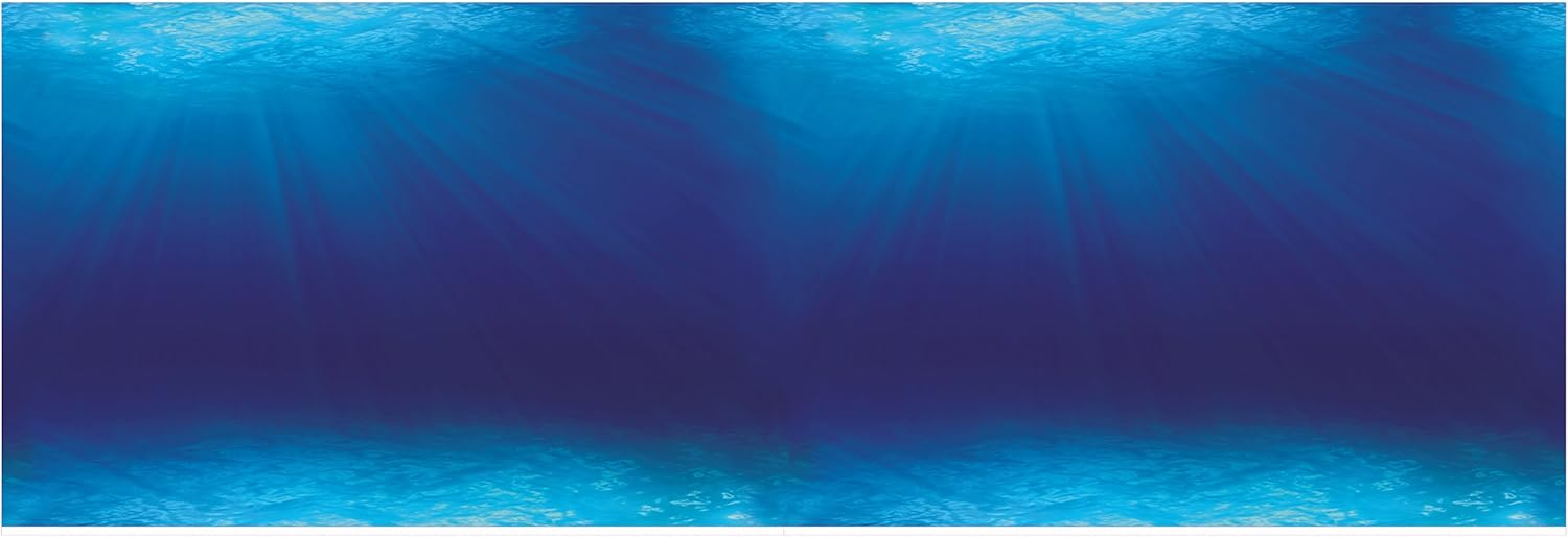 Aquarium Background Deep Seabed/Coral Rock Double sides (Deep Seabed/Coral Rock, 48WX24H)