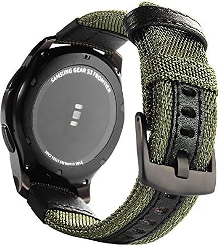 Maxjoy Gear S3 - Correa de nailon clásica para Galaxy Watch 3 de 1.77 pulgadas, correa de repuesto de liberación rápida de 0.866in, correa deportiva