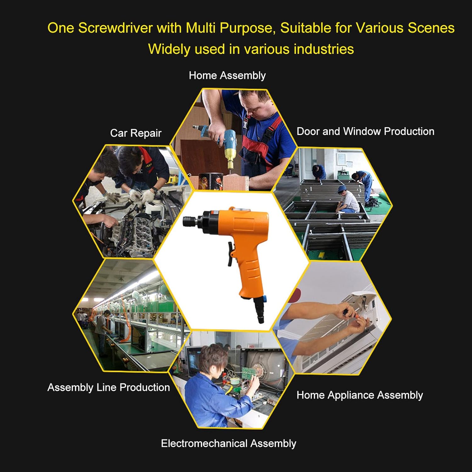 Pneumatic Screwdriver Industrial Grade Powerful Type Pneumatic Drill Air Screwdriver Air Powered Screwdriver Screw Guns