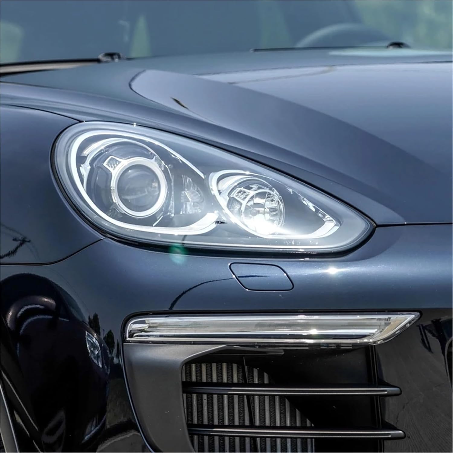 Headlight Lens Cover Transparent Lampshade Headlamp Shell Plexiglass Auto Replacement Parts(A Pair) Compatible For Porsche Cayenne 2015 2016 2017 (Right)