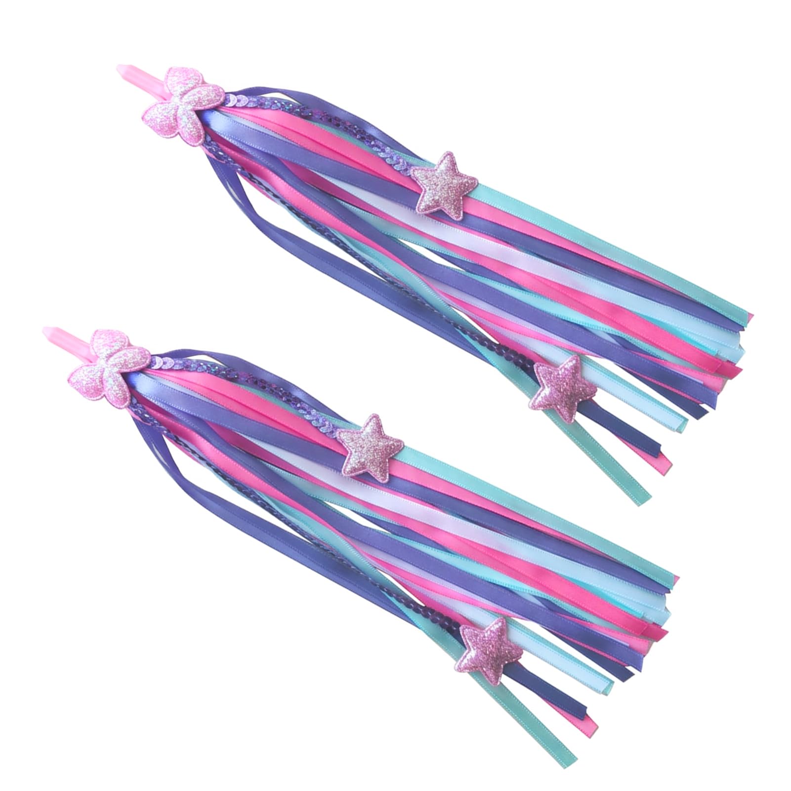 Rubans décoratifs guidon vélo enfant PVC Polyester franges colorées
