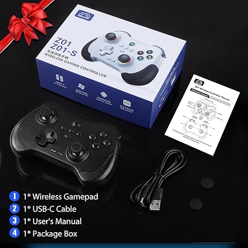 Miniatura 7 de Coolaado Wireless Controller for XboxSwtichPS34, Bluetooth Handheld Gaming Joysticks Gamepad Compatible With iPhoneAndriod PhonesPC (Black)