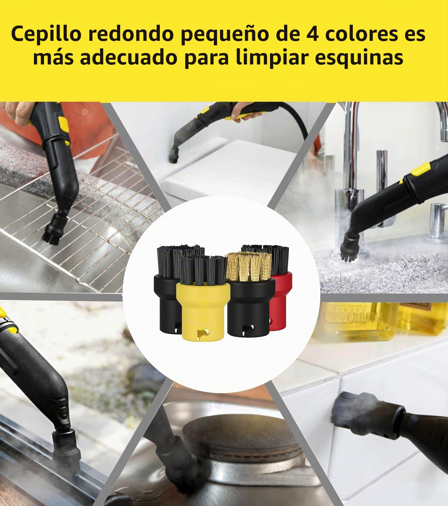14 piezas para limpiador de vapor Karcher SC1 SC3 SC5 SC4 SC2 accesorios, para accesorios Karcher SC1 SC3 SC5 SC4 SC2 juego de piezas de repuesto, incluye boquilla alargada, boquilla curvada