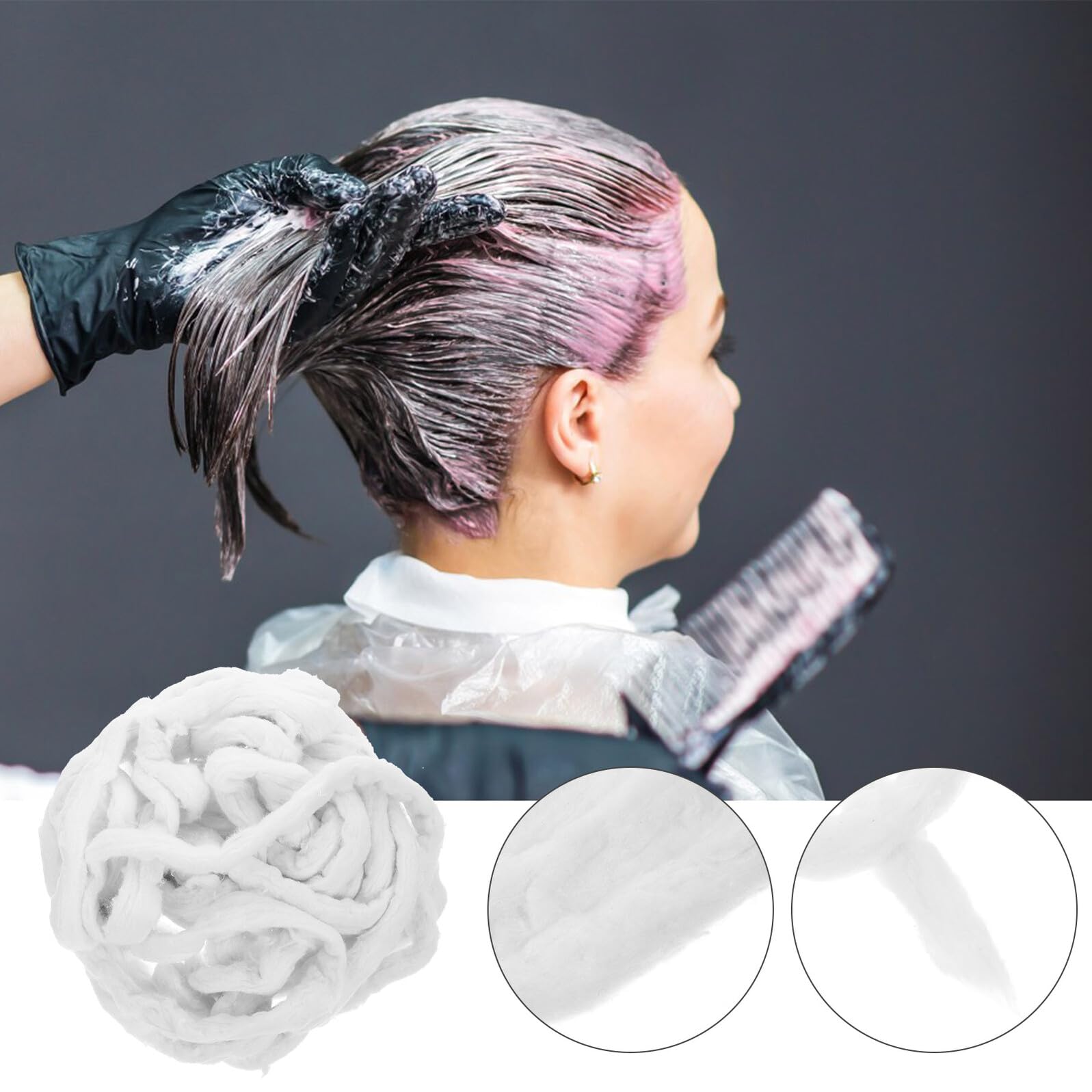 Bande de Coton Épais pour Permanente Cheveux Rouleaux de Coton pour Coiffure en Salon et Facile à Fixer pour Permanente Cheveux